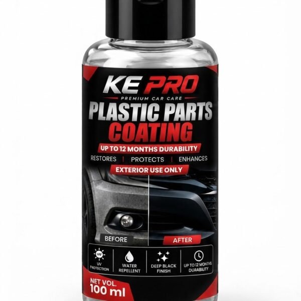 KE PRO Plastic Parts Coating – Deep Black Finish | 100ml